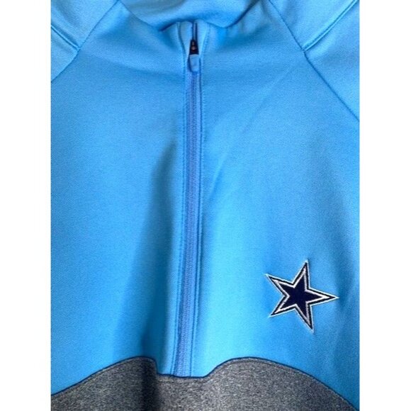 Nike Golf Dallas Cowboys 1/4 Zip Pullover Jacket XXL Blue & Gray Polyester Mens - Picture 3 of 6